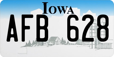 IA license plate AFB628