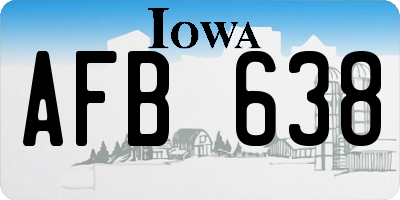 IA license plate AFB638