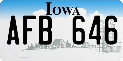 IA license plate AFB646