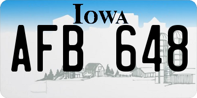 IA license plate AFB648