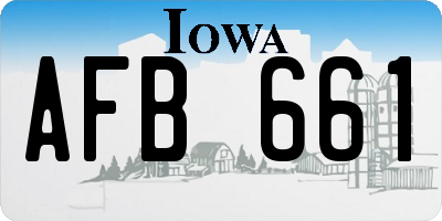 IA license plate AFB661