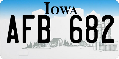 IA license plate AFB682