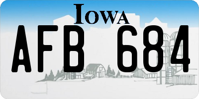 IA license plate AFB684