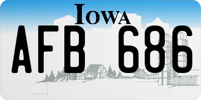 IA license plate AFB686