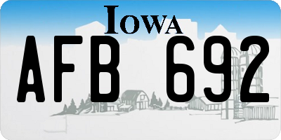 IA license plate AFB692