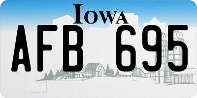 IA license plate AFB695