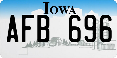 IA license plate AFB696