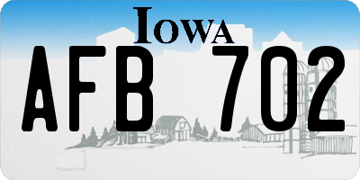 IA license plate AFB702