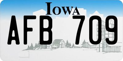IA license plate AFB709