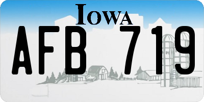 IA license plate AFB719
