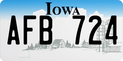 IA license plate AFB724