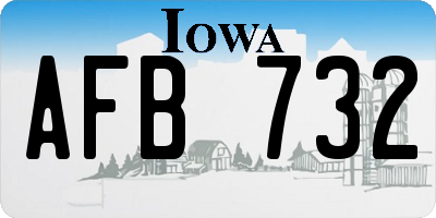 IA license plate AFB732