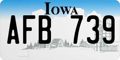 IA license plate AFB739
