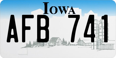 IA license plate AFB741