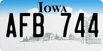 IA license plate AFB744