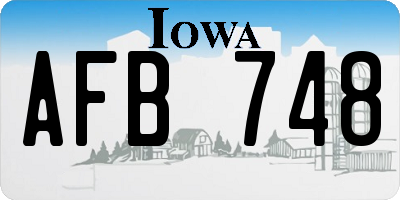 IA license plate AFB748