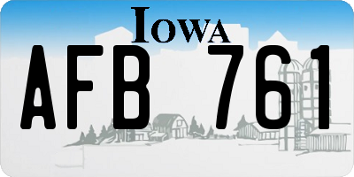 IA license plate AFB761