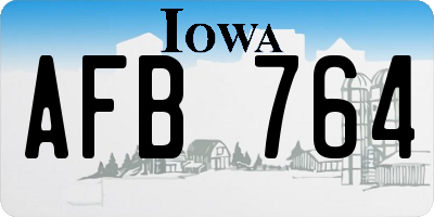 IA license plate AFB764