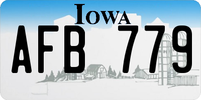 IA license plate AFB779