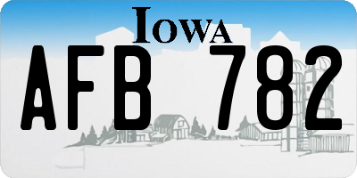 IA license plate AFB782