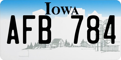 IA license plate AFB784