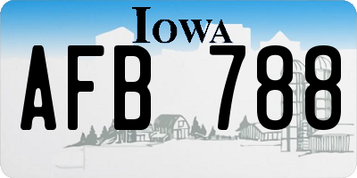 IA license plate AFB788