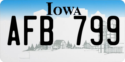IA license plate AFB799