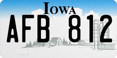 IA license plate AFB812