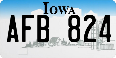 IA license plate AFB824