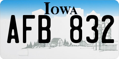 IA license plate AFB832