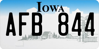 IA license plate AFB844