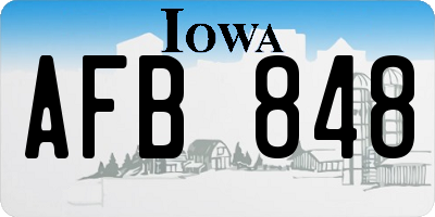 IA license plate AFB848