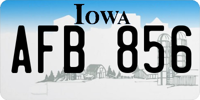 IA license plate AFB856