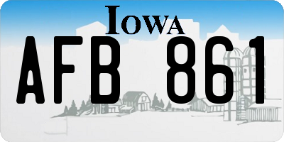 IA license plate AFB861
