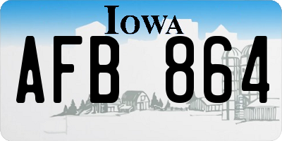 IA license plate AFB864