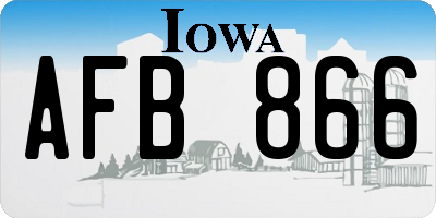 IA license plate AFB866