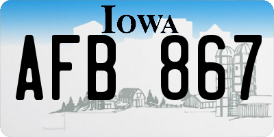 IA license plate AFB867