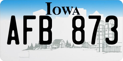IA license plate AFB873
