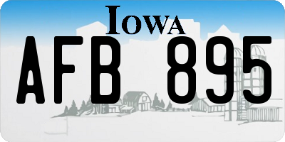 IA license plate AFB895