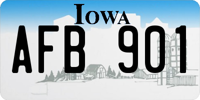 IA license plate AFB901