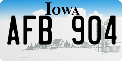 IA license plate AFB904