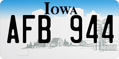 IA license plate AFB944