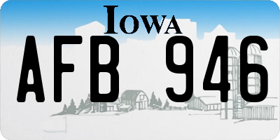 IA license plate AFB946