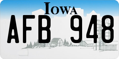 IA license plate AFB948