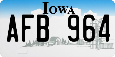 IA license plate AFB964