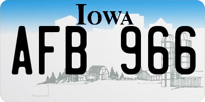 IA license plate AFB966