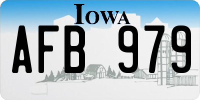 IA license plate AFB979