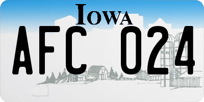 IA license plate AFC024