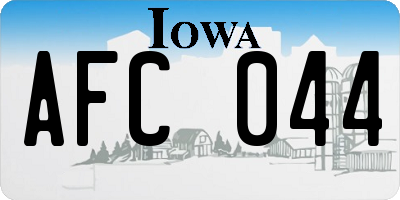 IA license plate AFC044