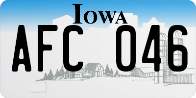 IA license plate AFC046